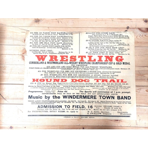 168 - Cumbria - Sporting Poster.  Poster for Bowness-on-Windermere Friendly Societys' Fortieth A... 