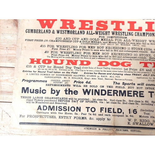 168 - Cumbria - Sporting Poster.  Poster for Bowness-on-Windermere Friendly Societys' Fortieth A... 