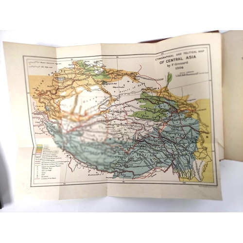 177 - GRENARD F.  Tibet, The Country & Its Inhabitants. Fldg. col. map. Adverts. Orig. maroo... 