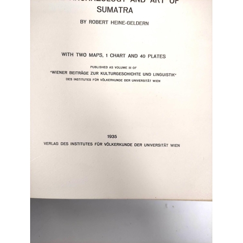 178 - LOEB E. M. & HEINE-GELDERN R.  Sumatra, Its History & People. Fldg. map, charts &a... 