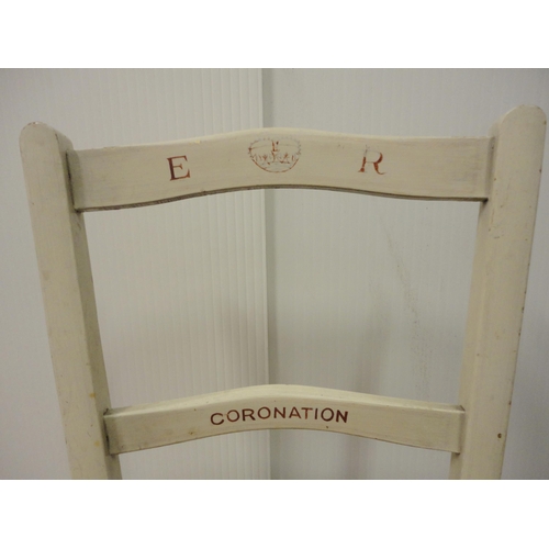 408 - Pair of Coronation chairs, c. early 20th century, possibly to commemorate King Edward VII, c. 1902, ... 