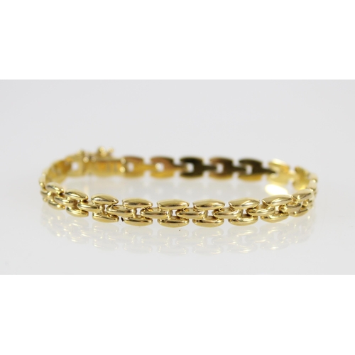 518 - 9ct gold Italian made bracelet, 8.6g.