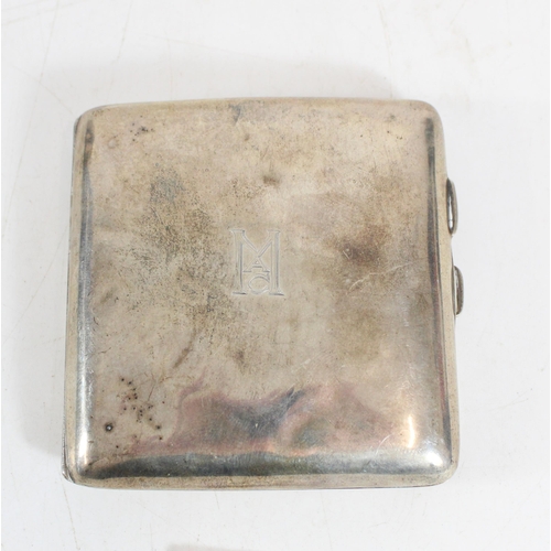 553 - Silver cigarette case, Angora silver company, Birmingham 1930, 82g