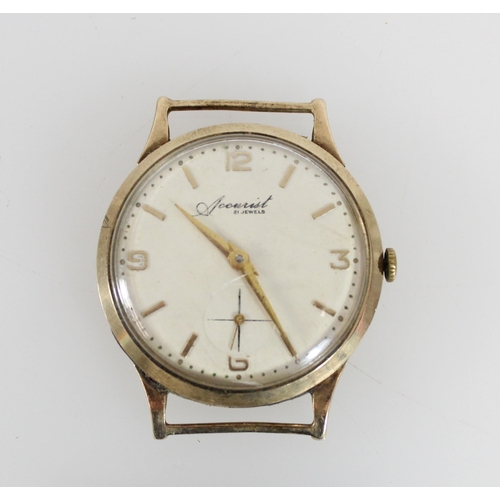 579 - Accurist 9ct gold cased ladies wristwatch head