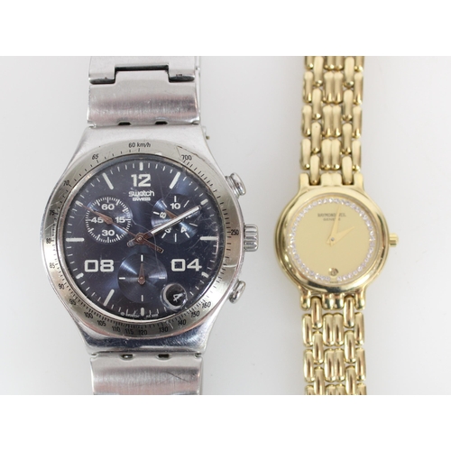 588 - Raymond Weil ladies wristwatch together with a Swatch chronometer