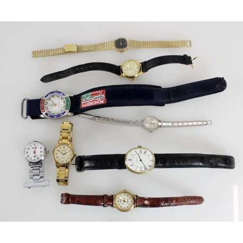 590 - Selection of eight gentlemans and ladies wristwatches incl. Sekonda, Swiss Empress etc.