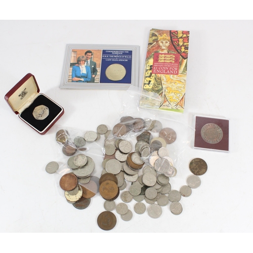 601 - Coin collection to include CANADA dollar 1968, 25 cents 1908, 1942, and 1952, Royal Mint 50p 1973, £... 