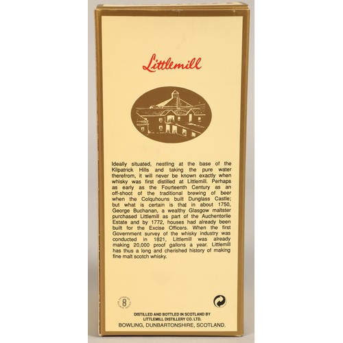 289 - Littlemill, single lowland malt Scotch whisky,  with carton ,70 cl, 40% vol