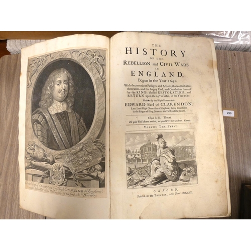 187 - CLARENDON EARL OF.  The History of the Rebellion & Civil Wars in England. 3 vols. Moun... 