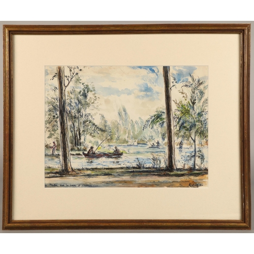 485 - George Cameron Foley (Scottish, Falkirk 1910- Duns 1992)Oak framed watercolour- signed and inscribed... 