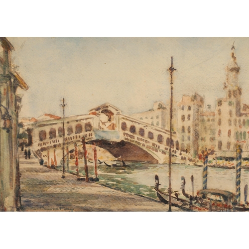 488 - George Cameron Foley (Scottish, Falkirk 1910- Duns 1992)Gilt framed watercolour, signed 'Rialto Brid... 