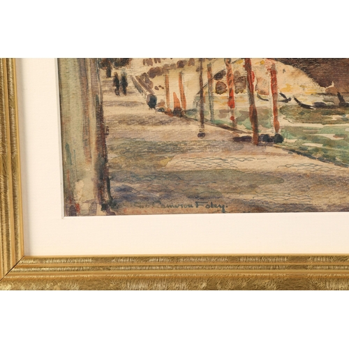 488 - George Cameron Foley (Scottish, Falkirk 1910- Duns 1992)Gilt framed watercolour, signed 'Rialto Brid... 