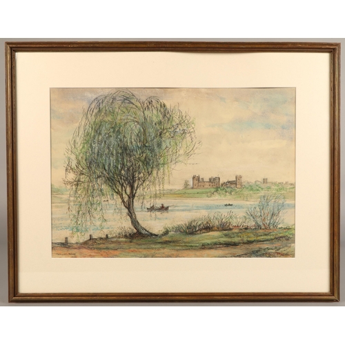 489 - George Cameron Foley (Scottish, Falkirk 1910- Duns 1992)Oak framed mixed media on board- signed and ... 