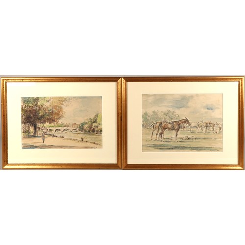 490 - George Cameron Foley (Scottish, Falkirk 1910-Duns 1992)Pair of gilt framed watercolours - both signe... 