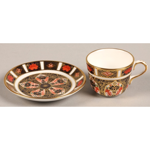 26 - Royal Crown Derby miniature tea service in the imari pattern, comprising of teapot, sugar bowl, crea... 