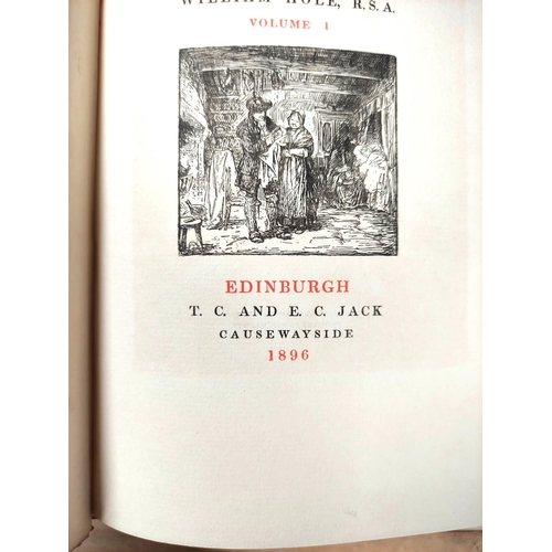 181 - BURNS ROBERT.  The Poetry of Robert Burns. 4 vols. Frontis & etched plates by William Hole. Orig... 