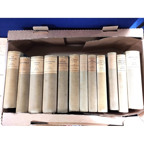 184 - WALPOLE HUGH.  Works. 12 vols. All large paper ltd. eds. signed by the author. Unifor... 