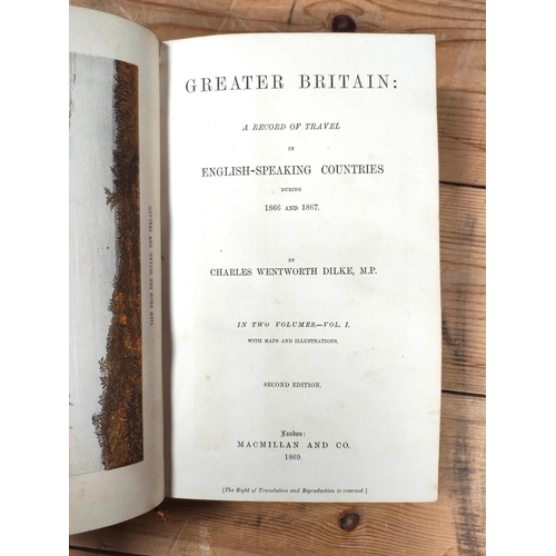 197 - DILKE CHARLES W.  Greater Britain, A Record of Travel in English-Speaking Countries During... 