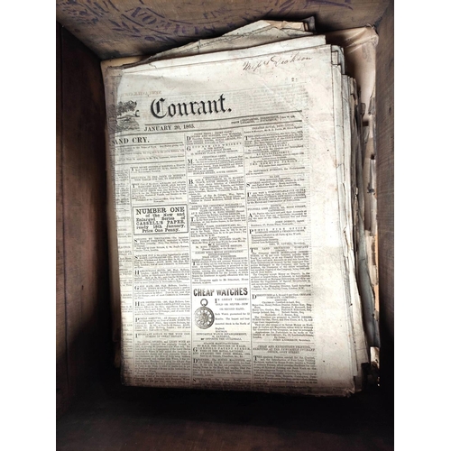 210 - Documents & Ephemera - Northumberland Newspapers.  1865. Newcastle Courant-General Hue & Cry... 