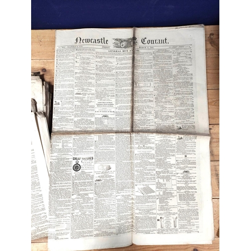 210 - Documents & Ephemera - Northumberland Newspapers.  1865. Newcastle Courant-General Hue & Cry... 