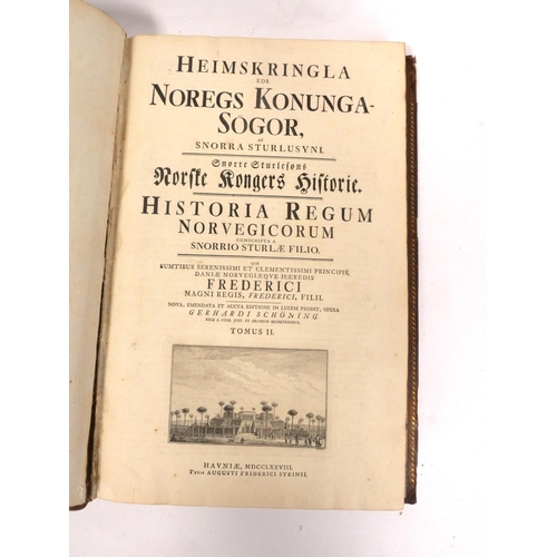 222 - STURLSON SNORRI (Icelandic, 1197 - 1241) Heimskringla edr Noregs Konunga Sögor, af Snorra Sturlusyni... 