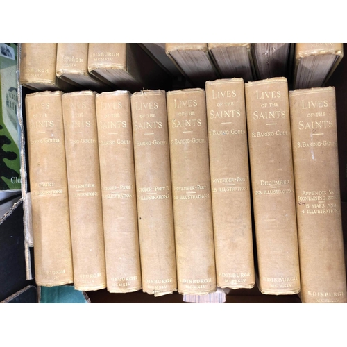 248 - BARING-GOULD S.  The Lives of the Saints. The set of 16 vols. Frontis & plates. Orig. ... 