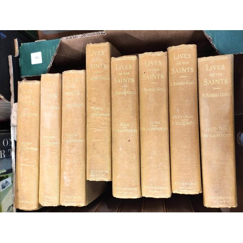 248 - BARING-GOULD S.  The Lives of the Saints. The set of 16 vols. Frontis & plates. Orig. ... 