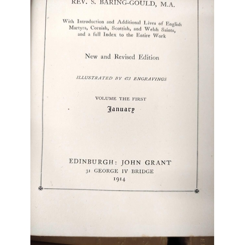 248 - BARING-GOULD S.  The Lives of the Saints. The set of 16 vols. Frontis & plates. Orig. ... 