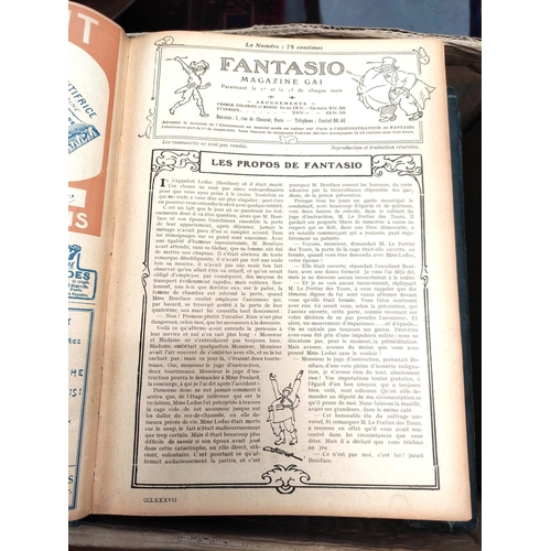 253 - Fantasio.  10 bound quarto vols. of this French comic periodical. Col. wrappers, plates &a... 