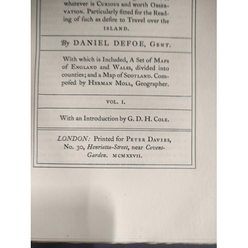 254 - DEFOE DANIEL.  Daniel Defoe's Tour Thro'  the Whole Island of Great Britain ... Illustrated with a S... 