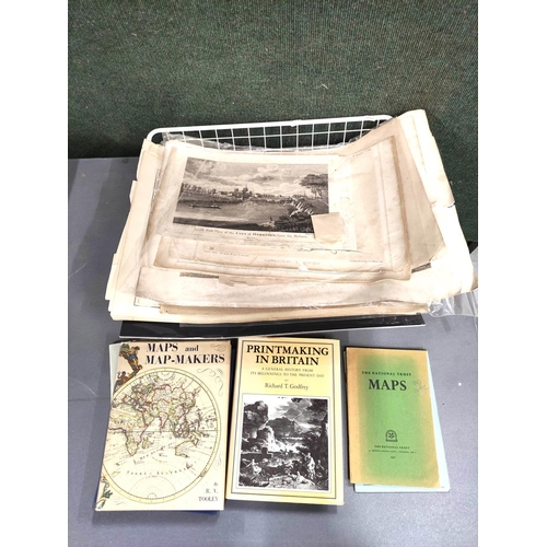 256 - Maps & Prints.  Various loose topographical & other engs., County maps & similar; with 5... 