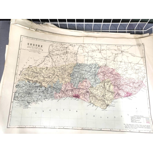 256 - Maps & Prints.  Various loose topographical & other engs., County maps & similar; with 5... 