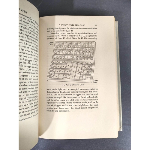 259 - UPDIKE D. B.  Printing Types. 2 vols. Illus. Orig. red cloth in d.w's. Cambridge, 1937; also 4 other... 