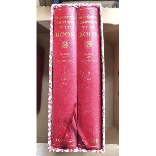 260 - The Oxford Companion to the Book.  2 vols. Illus. Quarto. Qtr. red morocco in slip case. 2... 