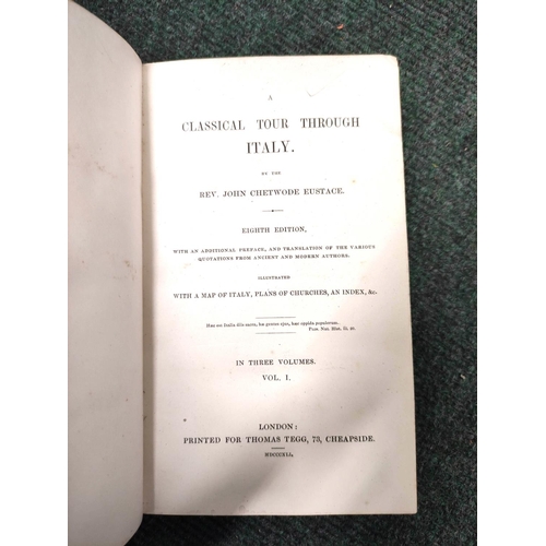 267 - SMITH JAMES E.  A Sketch of a Tour on the Continent. 3 vols. Diced calf, recased with loss... 