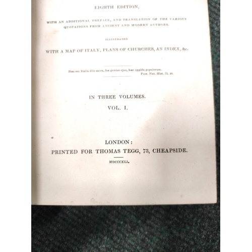 267 - SMITH JAMES E.  A Sketch of a Tour on the Continent. 3 vols. Diced calf, recased with loss... 