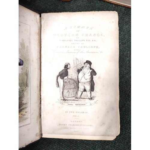 268 - TROLLOPE FRANCES.  Paris & the Parisians in 1832. 2 vols. Half titles. Eng. plates, as... 