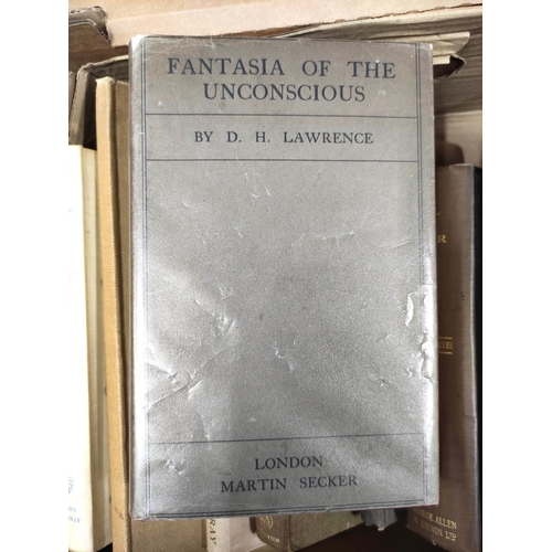 273 - LAWRENCE D. H.  Fantasia of the Unconscious. Maroon cloth in chipped d.w. 1st UK ed., 1923... 