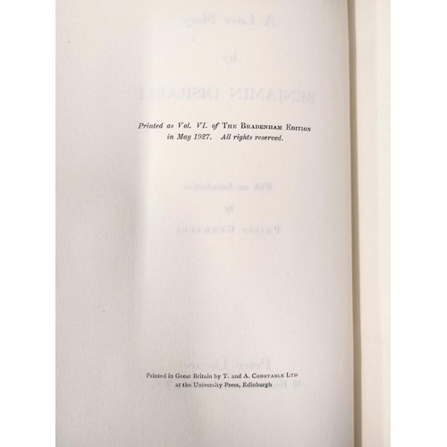 274 - DISRAELI BENJAMIN.  The Badenham Edition of The Novels & Tales. 12 vols. Nice dark clo... 