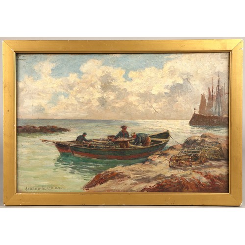 496 - Andrew Black RSW (Scottish 1850-1916), framed oil on canvas, signed lower left, 