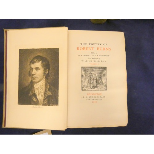 102 - BURNS ROBERT.  The Centenary Burns, The Poetry of Robert Burns. The set of 4 vols. Half titles. Eng.... 