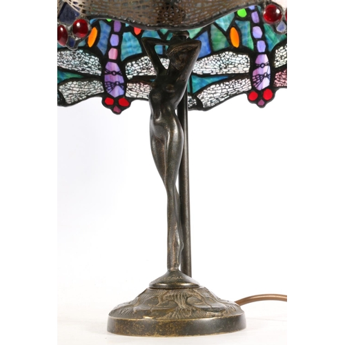 134 - Tiffany style table lamp, 44cm high.