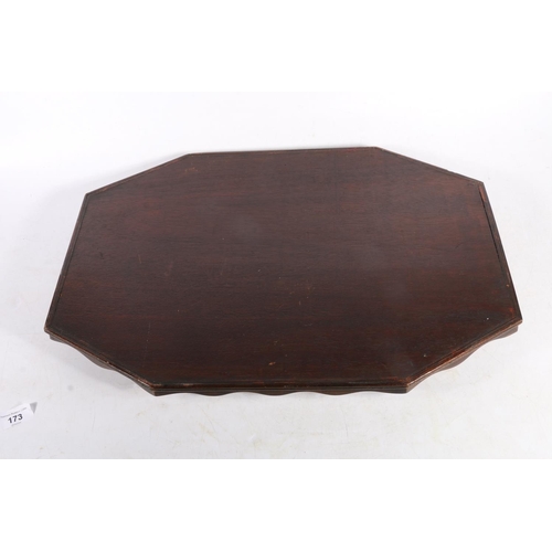 173 - 1920s walnut serving tray, 57cm.