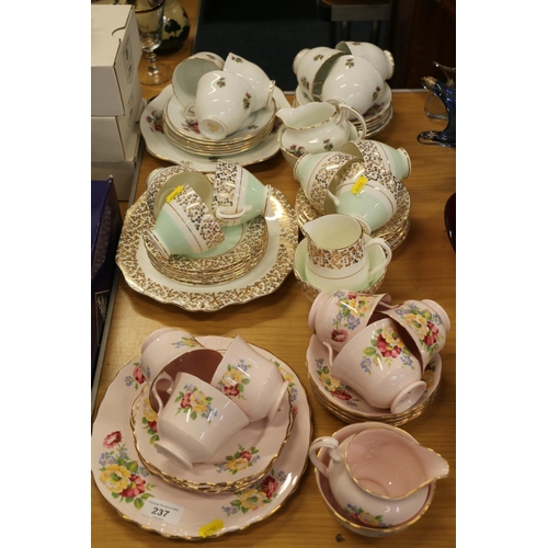 237 - Part teasets to include Royal Stuart, Royal Vale, etc.