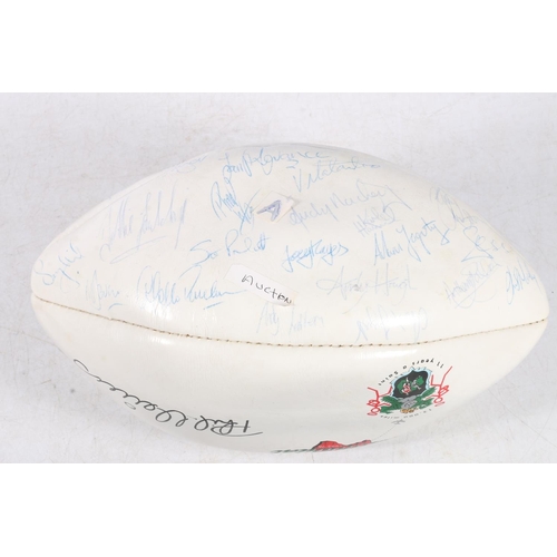 258 - Phil Veivers Testimonial 1995-1996 rugby ball, signed by team.