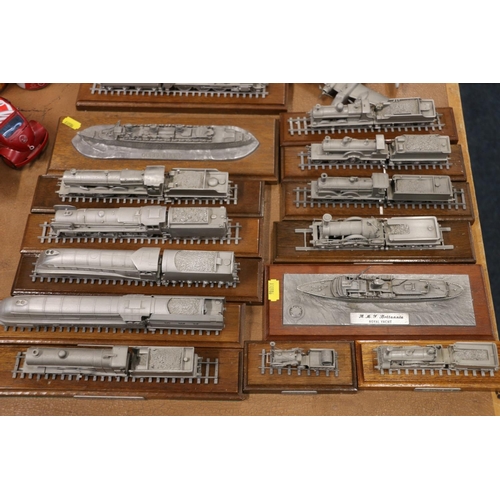 275 - Classic British Steam Locomotives pewter collection, and other pewter models.