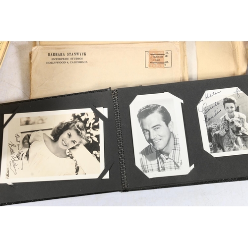 312 - Snapshot photo album of 1940s Hollywood stars and a quantity of cigarette cards.