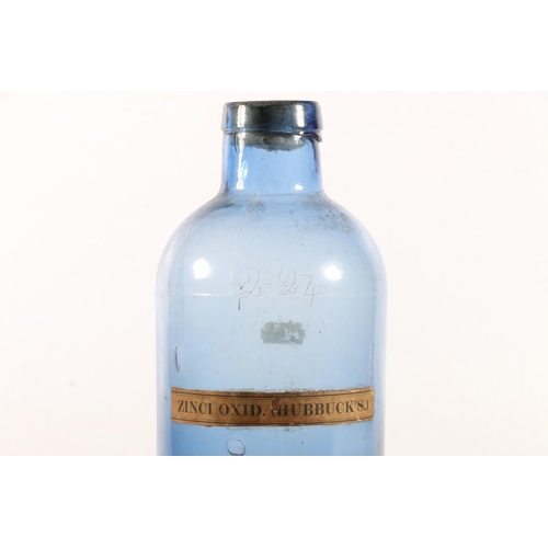 314 - Blue apothecary bottle (Zinci Oxid Hubbuck's).