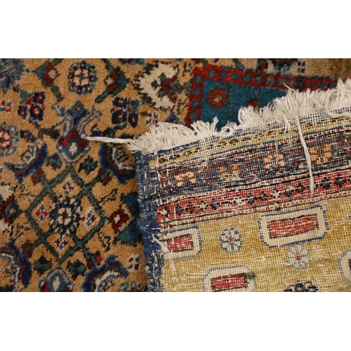 751 - Caucasian small bag face saddlebag type rug, 91cm x 70cm