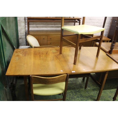 705 - 1970s teak dining table with four matching dining chairs.